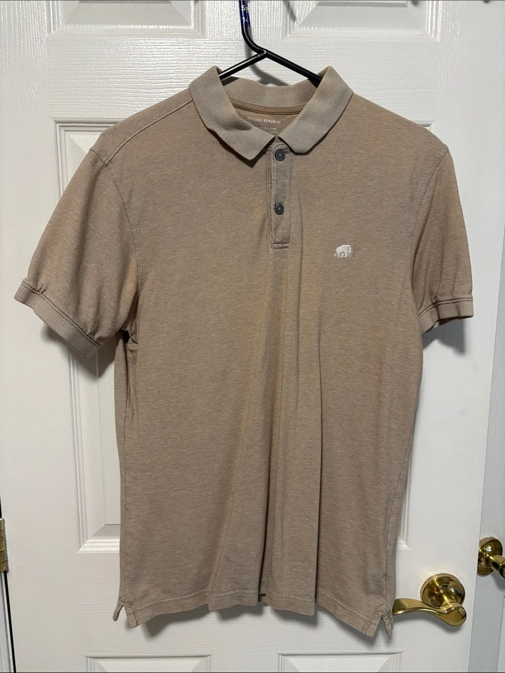 Banana Republic Beige Polo with Subtle Logo